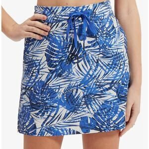 Speedo Women's Lightweight Swim Skort "Blue Palms" NWT Size Large